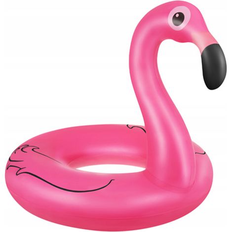 [PACZA] Bouée gonflable rose flamant 102 cm pour la piscine K379 (1/5)