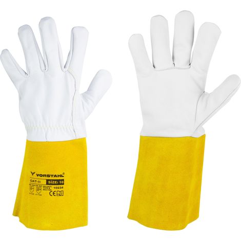 Gants de soudage en cuir, gants de travail, Kevlar R11, qualité Vorstahl (1/5)