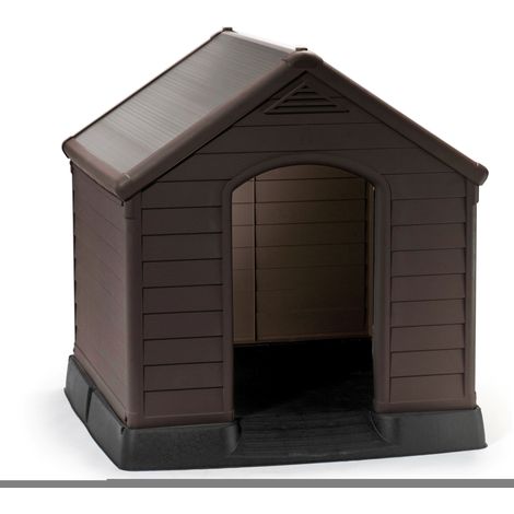 KETER Caseta de Perro EXTERIOR grande para jardín y terraza hecha en resina resistente 95x99x99 WxDxH cm (1/2)