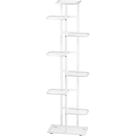 Support à plantes, support à fleurs d'intérieur multicouche en fer forgé, 8 couches, longueur : 41, largeur : 22, hauteur : 142 cm (environ). (1/5)