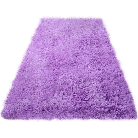 Tapis de chambre, tapis de couloir 60 x 150 cm pour chambre ou salon, tapis moelleux et duveteux, tapis à poils longs qui ne perd (1/2)