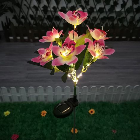 Fleurs Solaires - Fleurs Artificielles avec Éclairage LED - Pour Jardin Extérieur - Tige En Aluminium - Autonomie Jusqu'à 8 Heures - IP65 - 1 Pièce (1/5)