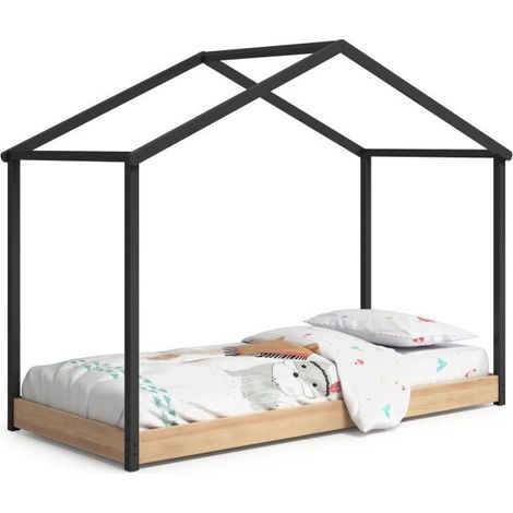 Cama cabaña Hyte Antracita - Pino (ancho) x 164cm (alto) (1/5)