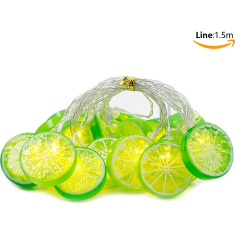 Guirlande lumineuse décorative citron, guirlande lumineuse fruits, guirlande lumineuse colorée, guirlande lumineuse suspendue pour la décoration de chambre (1/5)