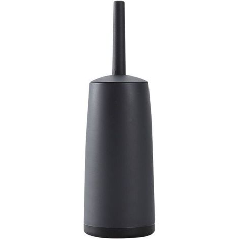 Toilettenbürstenhalter, freistehende Toilettenbürste, 360°-Toilettenbürste mit weichen Borsten ohne tote Winkel, schwarz (1/5)