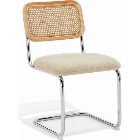 Lot de 2 chaises en velours texturé beige BROOKS (1/5)