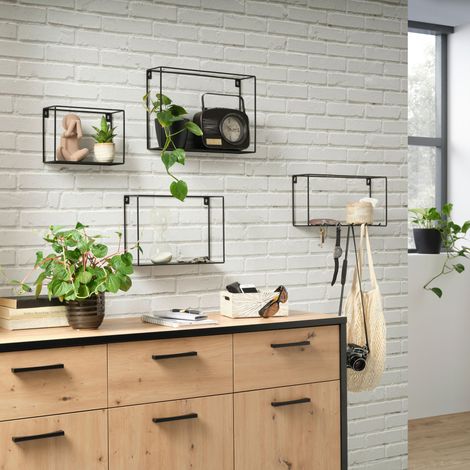 Mömax Wandboard Mila aus Metall in Schwarz (1/4)