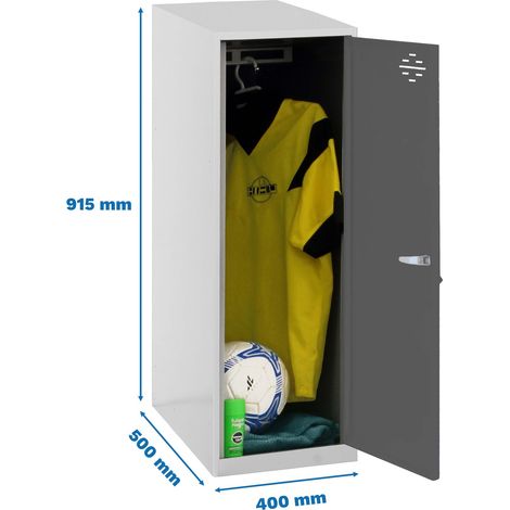 METALLISCHES SCHLIESSFACH SIMONLOCKER DISM. SINGLE MINI 915x400x500 mm GRAU/ANT