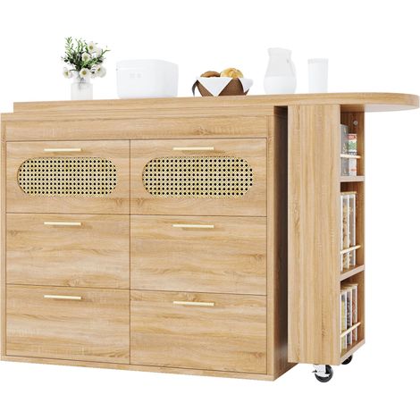 Table de bar 6 porte tirant PE Rattan rotatif 360 degrés