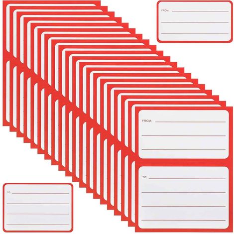 50 étiquettes autocollantes universelles pour adresse postale, écriture manuscrite, pour boîtes, enveloppes et étiquettes d'expédition. (1/5)