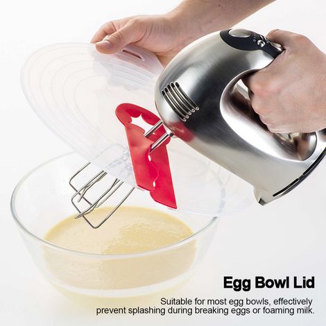 Couvercle Anti-Éclaboussures pour Bol à Œufs - Protection Étanche pour Fouet et Cuisine (1/5)