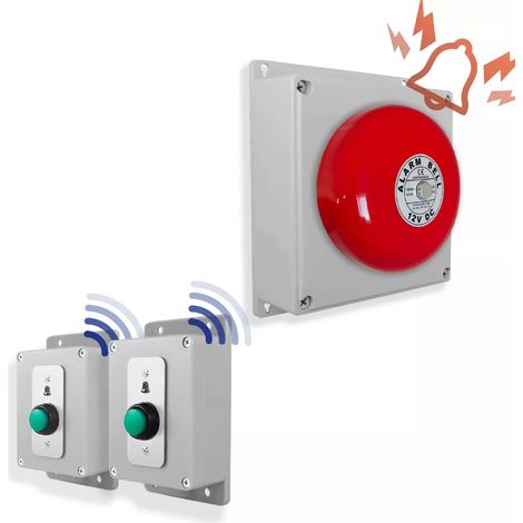 Kit sonnette sans-fil avec cloche - Haute-résistance / 900m / 2 boutons pro autonomes sur piles (Gamme DA600+) (1/5)