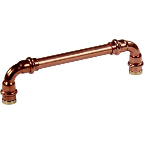Poignée Matière Cuivre Laiton "Vintage-Rétro" - Entraxe 492 mm - Ø14 - Arcanaute (1/2)