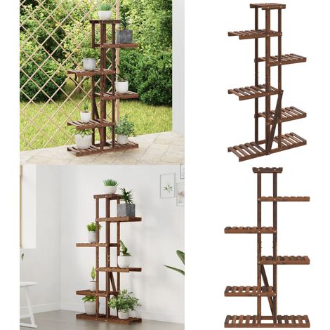 Blumenständer 75x25x140,5 cm Massivholz Tanne - Holzmöbel - Tannenzapfen - Pflanzenständer - Blumenschmuck - Gartendekoration - Home & Living (1/5)