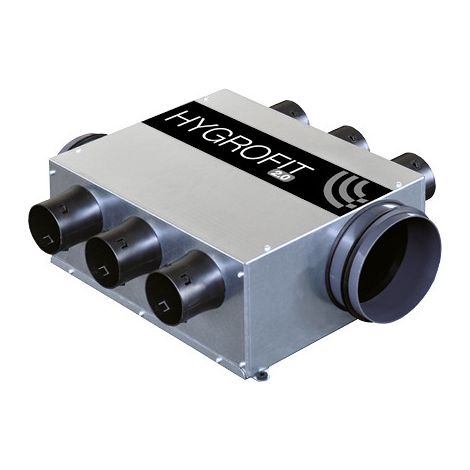 Groupe de VMC simple flux Hygro PLAT très basse consommation – Caisson de répartition VMC – Pour espaces confinés – Technologie HYGROFIT 2.0 – Nather