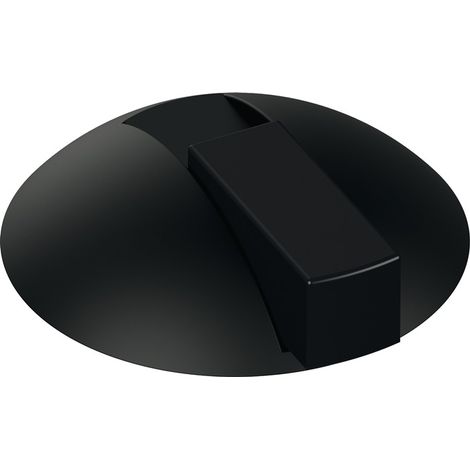 HEWI tampon de porte au sol 625B 90 D.85mm H.22,5mm Ku.90 noir profond ma fixation par cheville - 625B 90 (1/3)