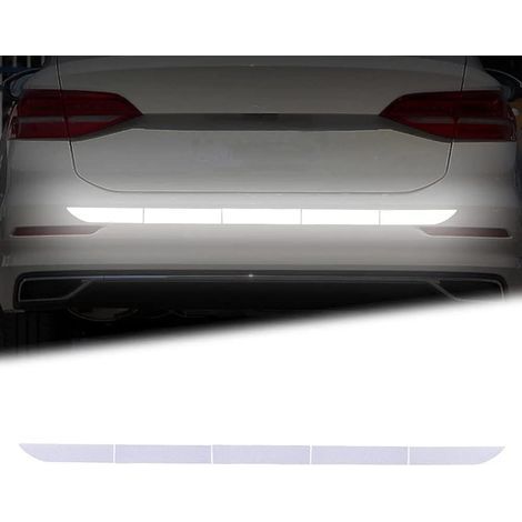 Scotch Reflechissant Blanc, Autocollants Réfléchissants Vision Nocturne,Autocollants de Sécurité Auto-Adhésifs étanches pour Voiture(2pcs) (1/5)
