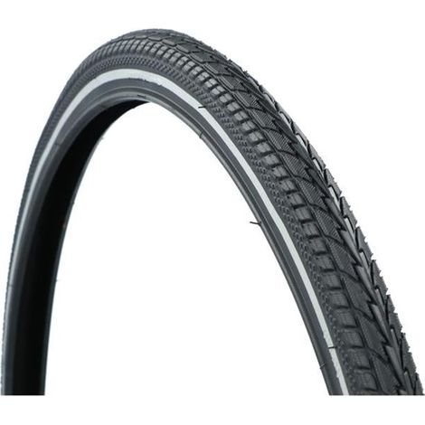 PNEU VELO VILLE 26X1 3/8 (37-590) NOIR REFLECHISSANT DRESCO (1/2)
