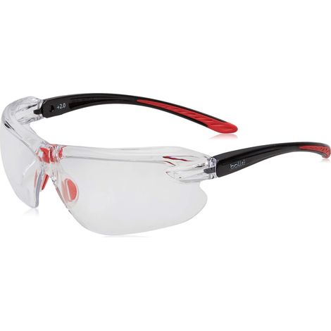 Bolle Safety IRIDPSI2 IRI-S Safety Glasses with Clear Bifocal Reading Area +2.0 Diopters
