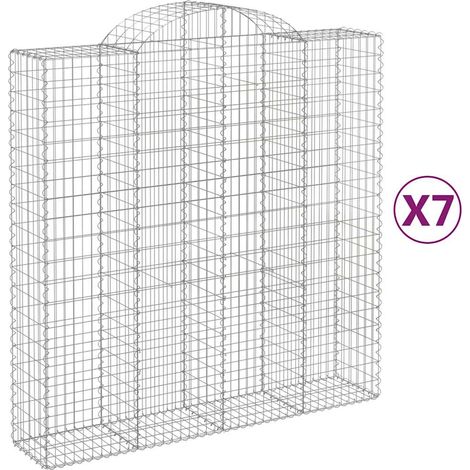 Maison Exclusive - Gabionen mit Hochbogen 7 Stk. 200x50x200/220cm