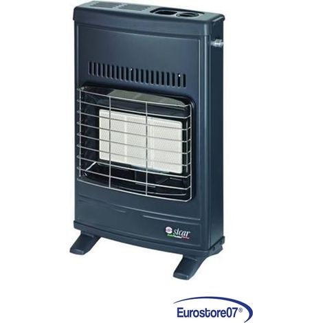 Stufa Infrarossi  A Gas Metano Ventilata 4200W Grigia - misure cm.42,5x15x64h. peso kg.7,6 - ECO42T