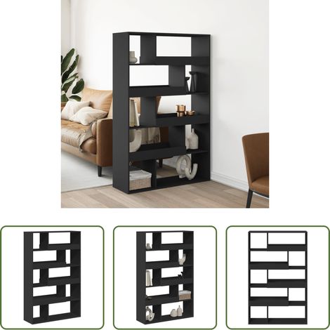 vidaXL Stauraum -  Raumteiler Schwarz 100x33x156,5 cm Holzwerkstoff (1/5)