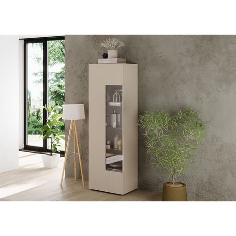 Vitrine moderne 60 cm coloris cachemire Janeiro (1/5)