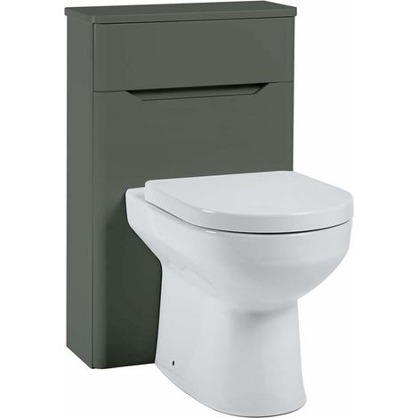 Orbit Ella Back to Wall WC Unit 500mm Wide - Matt Anthracite (1/2)