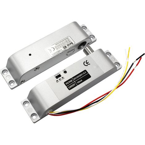 1 Serrure électrique à pêne, verrou magnétique, option 12V 24V, fonction délai, pour contrôle d'accès porte (1/5)