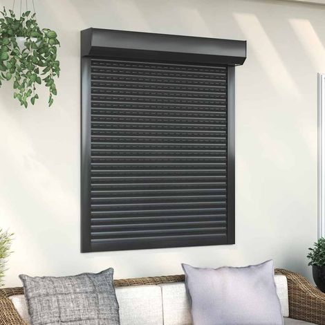 Vidaxl – Volet roulant manuel aluminium 100x120 cm anthracite – Résistance à l'abrasion et intempéries – Isolation thermique et acoustique (1/5)