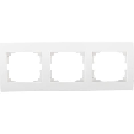 Quadro triplo orizzontale - LOGI - 3 posti - ABS bianco - 223x81 mm (1/2)
