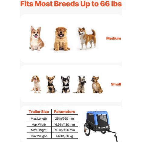 Remorque vélo pour chien - charge 30 kg porte animaux de (1/5)
