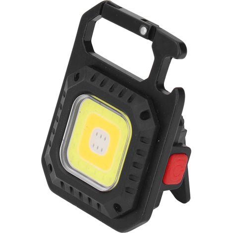 Lampes torches COB compactes, rechargeables et portables, mini lampes de poche avec support triangulaire pliable pour la pêche et le camping. (1/5)
