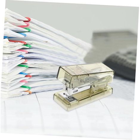 Agrafeuse de Bureau Transparente Compacte Portable et Agrafeuse de Poche pour Étudiants et Usage Domestique  Multifonction Vert (1/3)