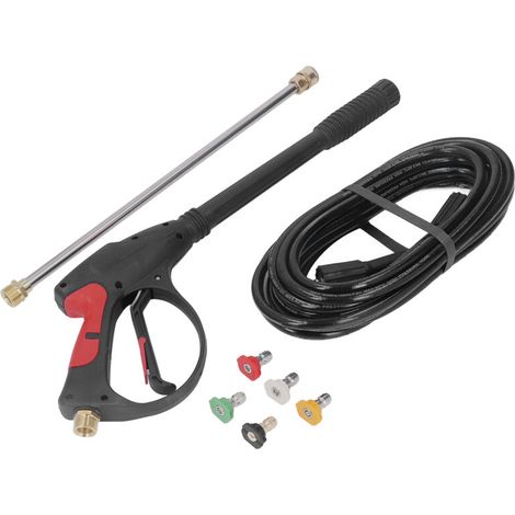 Jeffergarden Pistolet nettoyeur haute pression 4 000 PSI avec tuyau de 8 m et 5 buses pour voitures (1/5)