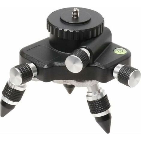 Laser-Nivellieradapter aus Metall, um 360 Grad drehbare Basis für Linienlaser-Nivellierstativanschluss, drehbare Stativbasis für 1/4-Zoll- und 5/8-Zoll-Nivellieradapter FLITI (1/4)