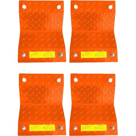 Carro para coche, ruedas con freno, acero resistente, color naranja. (1/2)