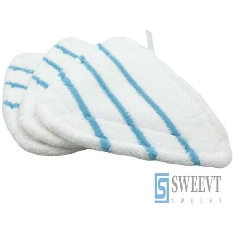 Lot de 3 Patins Multi Surfaces pour Balais à Vapeur -Housses en Microfibre Balai Vapeur Steam Accessoire Chiffons universel Triangle lavable pour Nettoyeur Vapeur Hot Spray (1/4)