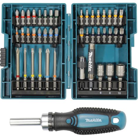 Makita E-25096 Bit-Set mit Ratschengriff 44-tlg (1/2)
