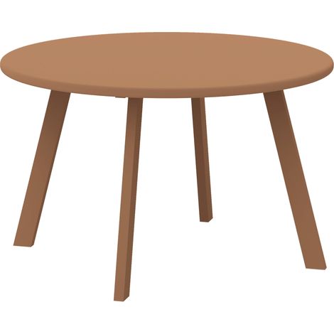 Table ronde basse de jardin 70 x 42 cm ELIOS rouille (1/4)