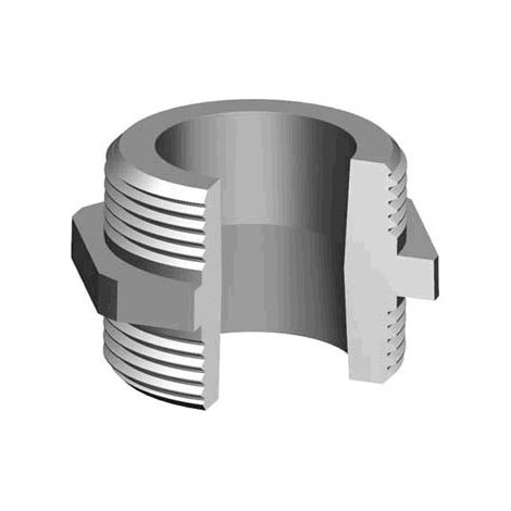Einschraubteil Fig. 375 1/2" (G1) flach dichtend mit AG, schwarz