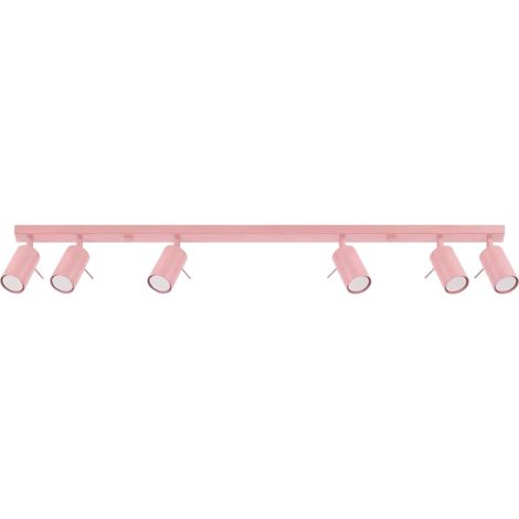 Plafoniere RING rosa 118x16x6cm Acciaio Sollux (1/4)