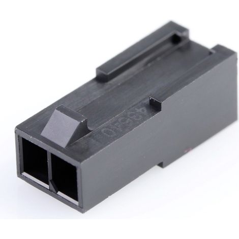 Molex Buchsengehäuse-Kabel Polzahl Gesamt 2 Rastermaß: 3 mm 436400201 1 St. Bag