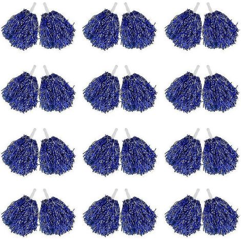24pcs Cheerleading Pom Poms Feuille métallique Cheer Pom Poms avec poignée en plastique pour adultes Enfants Cheerl (1/4)