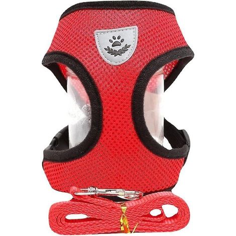 Katzengeschirr mit Leine, reflektierender Weste, geeignet für 5-8 kg, weiches Nylon für Hunde und Welpen, zum Laufen, Trainingsleinen (1/4)