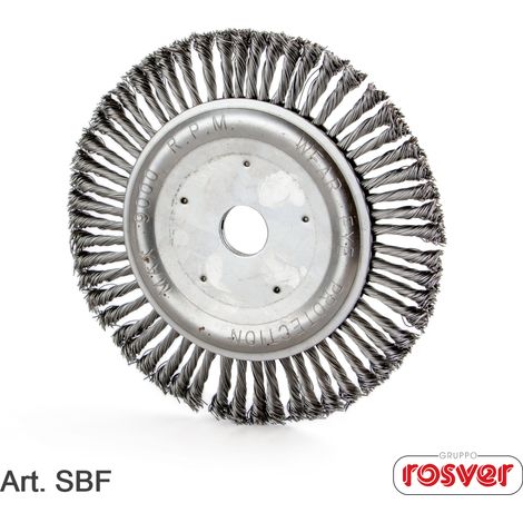 Spazzola alta densità - Rosver - SBF D.115 F.22 Acciaio - Conf.1pz
