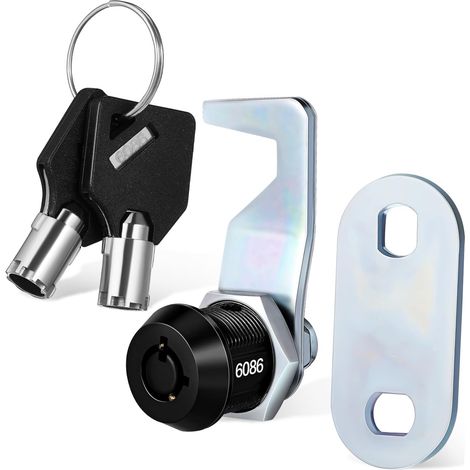 Lot de 2 serrures tubulaires robustes en alliage de zinc pour portes (1/5)