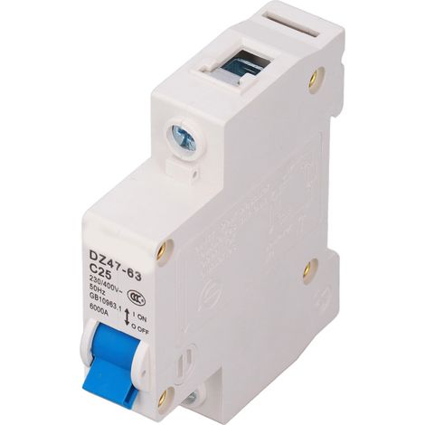 Mini-1P-Leitungsschutzschalter für DIN-Schiene, 6000 A Abschaltvermögen, 230 V, 400 V, 25 A (1/5)