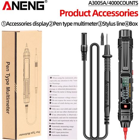 Multimètre de Poche ANENG A3005 – Testeur Tension AC/DC 4000 Comptes