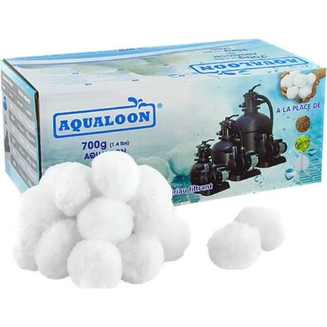 GRE – Media filtrant Aqualoon – 700gr équivalent à 25kg de sable – Finesse de filtration jusqu'à 3µ – Absorption optimale des huiles et crèmes solaires